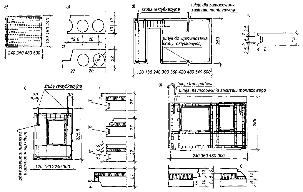  Elementy prefabrykowane systemu W-70